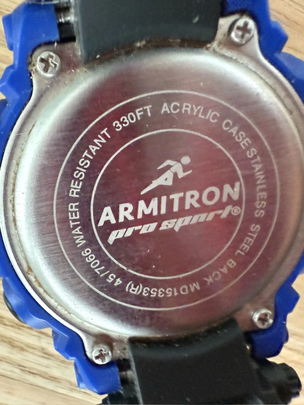 Armitron digital blue and black sport watch NEW BATTERY
